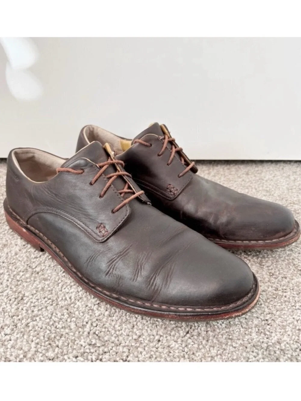 Sebago Salem Shoes Mens Size 10 D Brown Leather Lace Up Oxford Vibram Professor‎